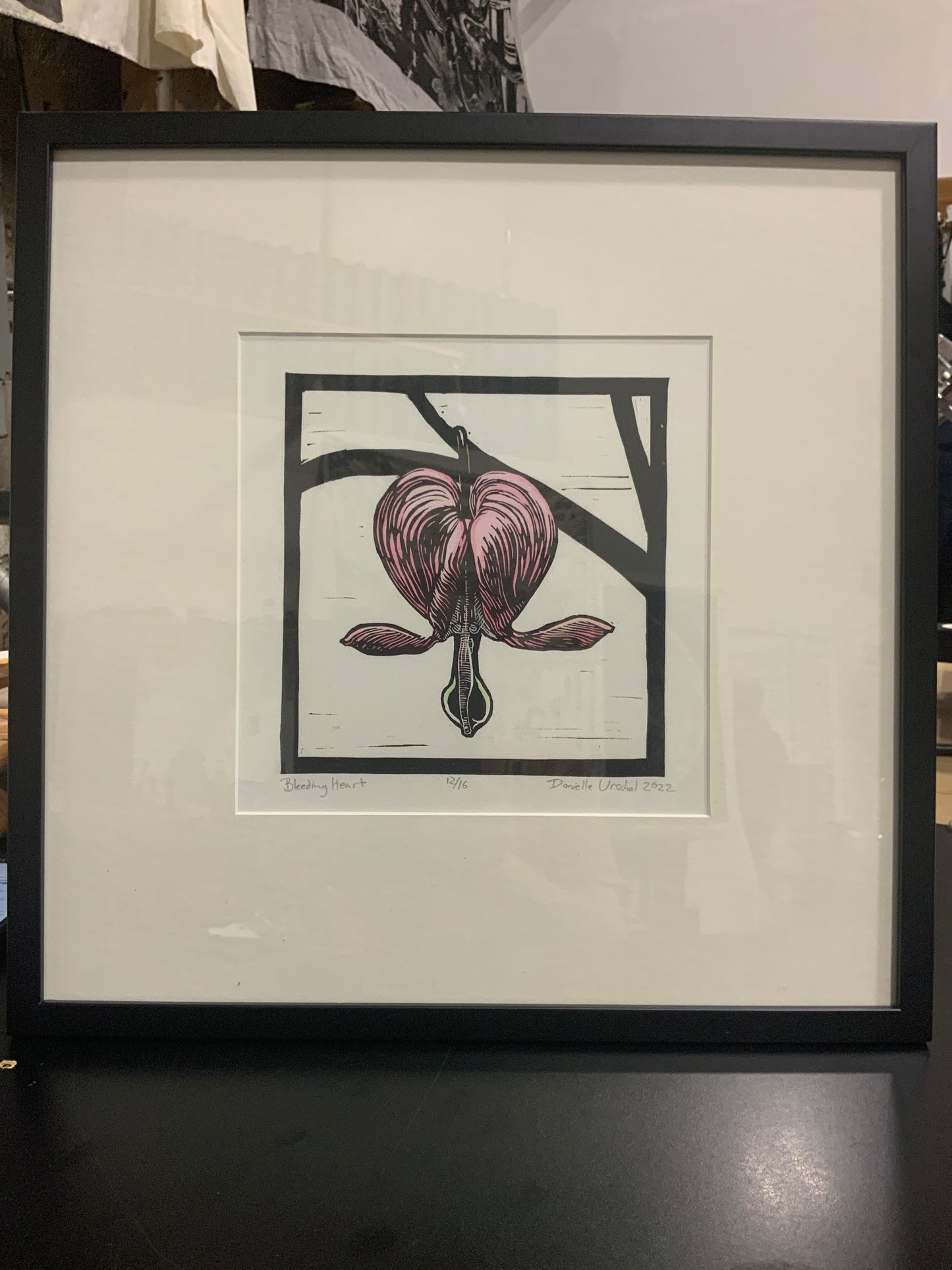 Framed bleeding heart