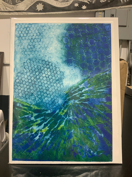 Blue cacophony Viscosity Print